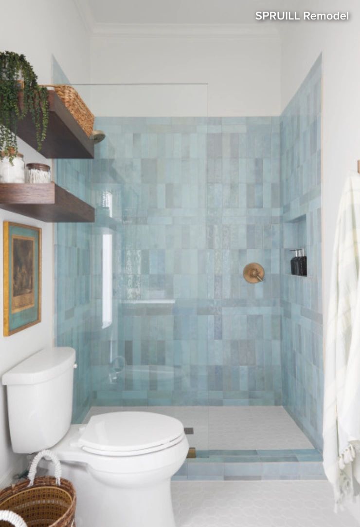 Fresh Midsize Bathrooms Featuring LowCurb Showers